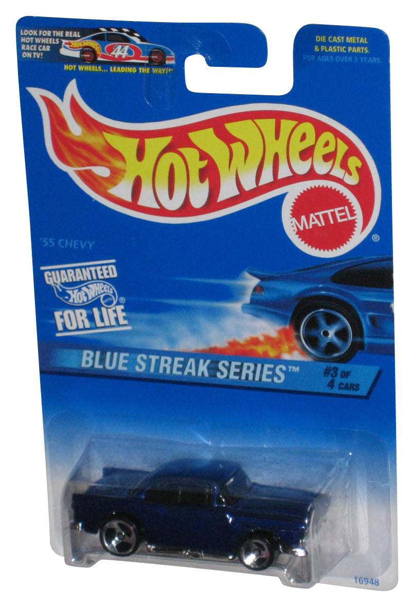 Hot Wheels Blue Streak Series 3/4 (1996) Fabulous Fifties Flair '55 Chevy Toy Car #575