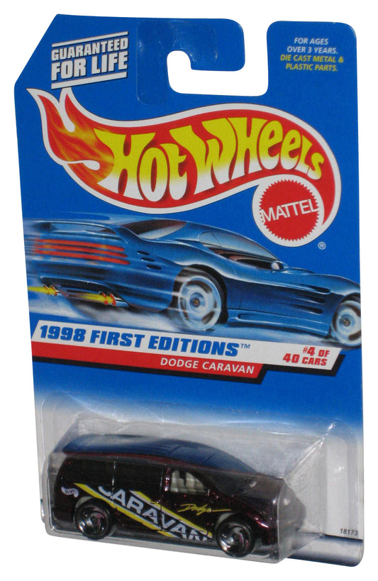 Hot Wheels 1998 First Editions 4/40 Purple Dodge Caravan Car #633
