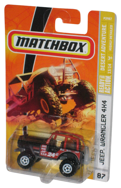 Matchbox Desert Adventure (2008) Jeep Wrangler 4x4 Red Toy Vehicle #87