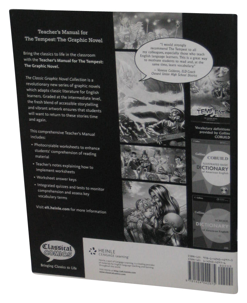 The Tempest Graphic Novel Classical Comics Teacher's Manual Heinle Paperback Book