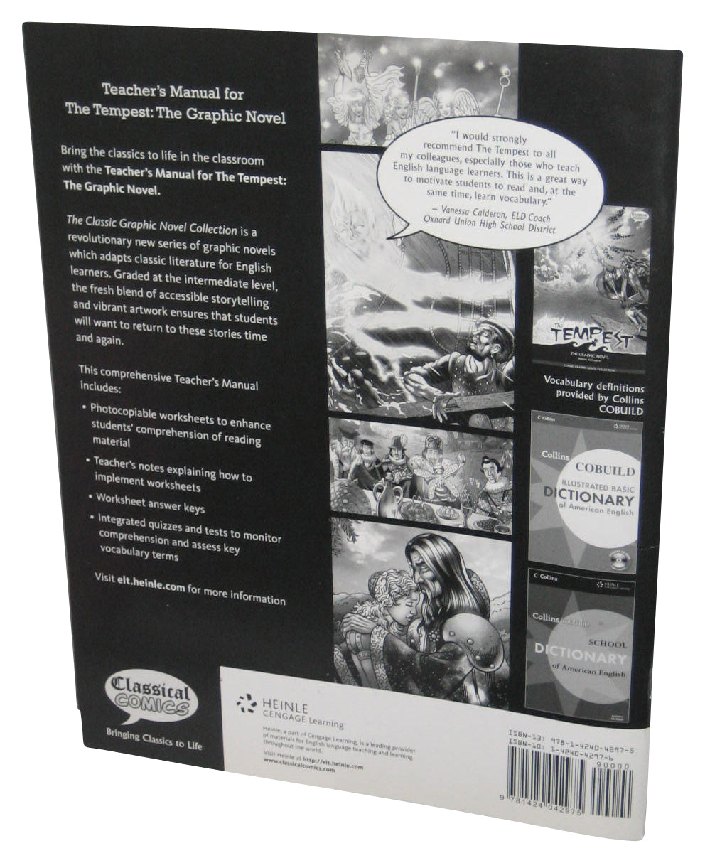 The Tempest Graphic Novel Classical Comics Teacher's Manual Heinle Paperback Book - (Cover Has Wear)