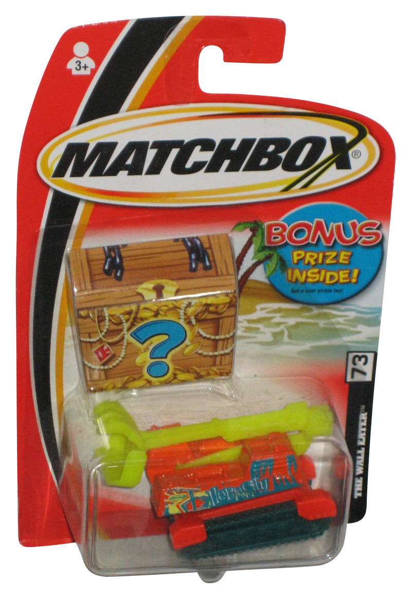 Matchbox The Wall Eater (2004) Orange & Yellow Toy #73 - (Bonus Treasure Chest Card)