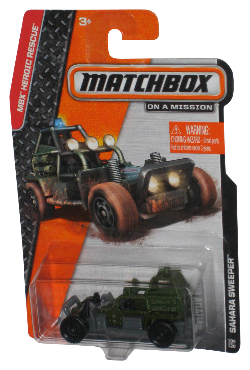 Matchbox MBX Heroic Rescue (2013) Green Sahara Sweeper Toy Car 104/120