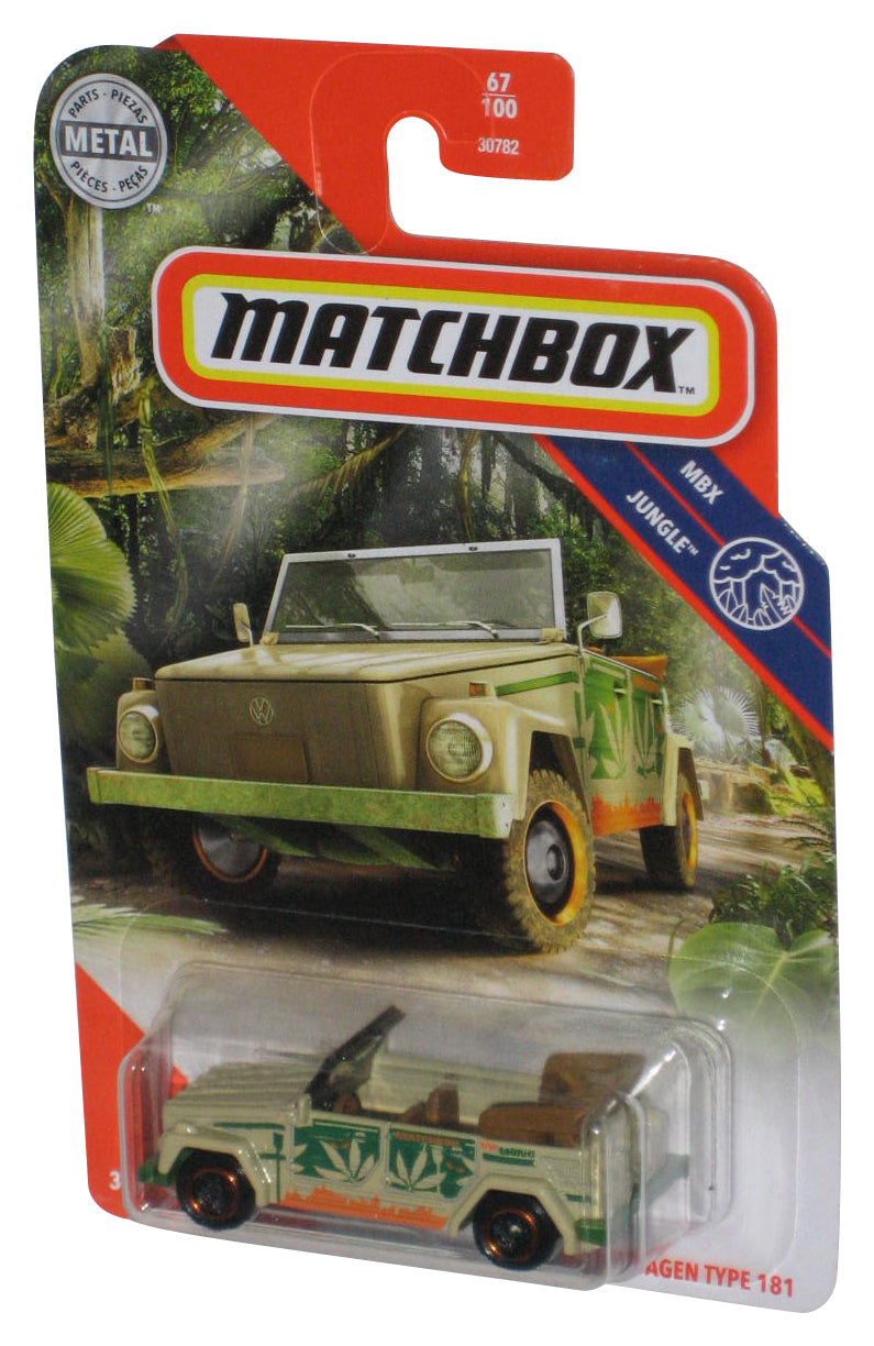 Matchbox MBX Jungle (2020) Green 1974 Volkswagens Type 181 Toy Car 67/100