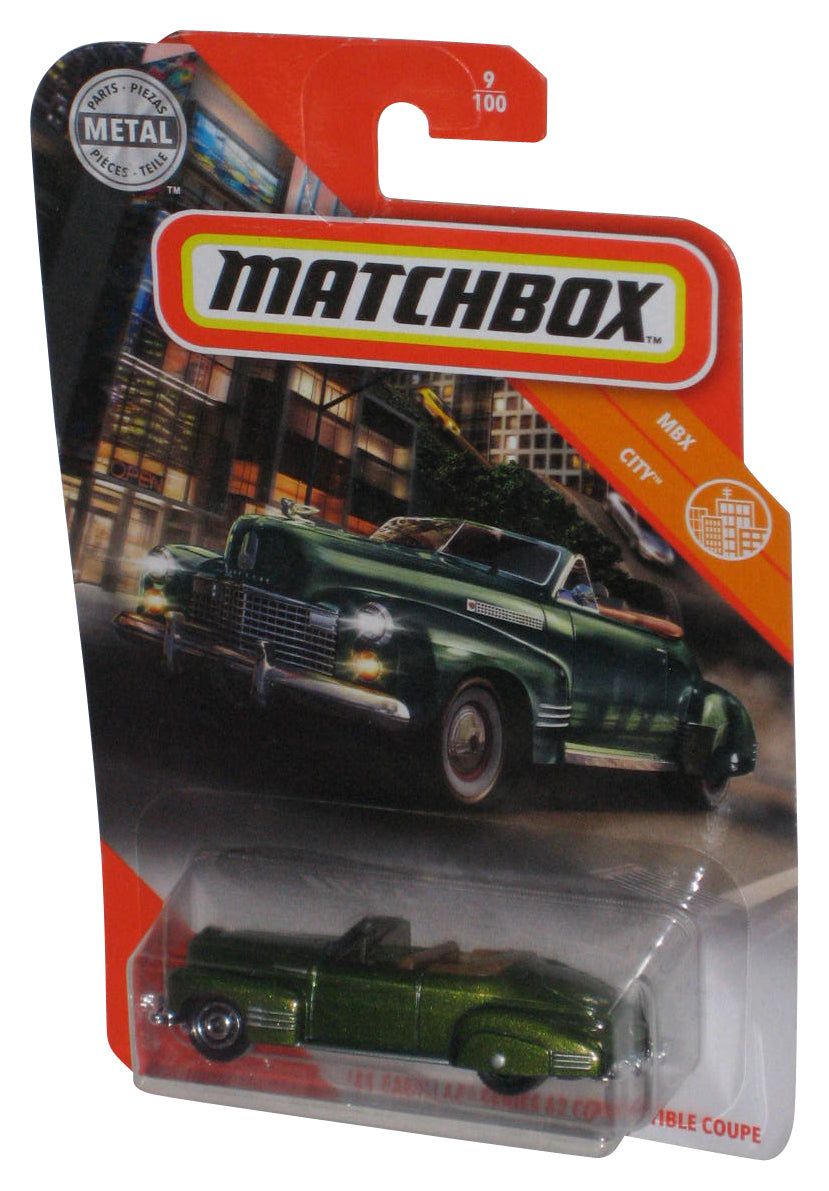 Matchbox MBX City (2019) Green '41 Cadillac Series 62 Convertible Coupe Car 9/100