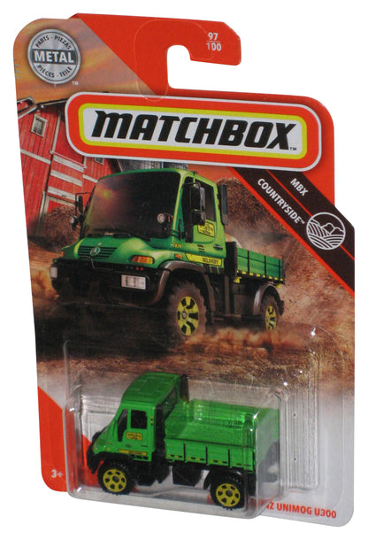 Matchbox MBX Countryside (2019) Green Mercedes-Benz Unimog U300 Toy Truck 97/100