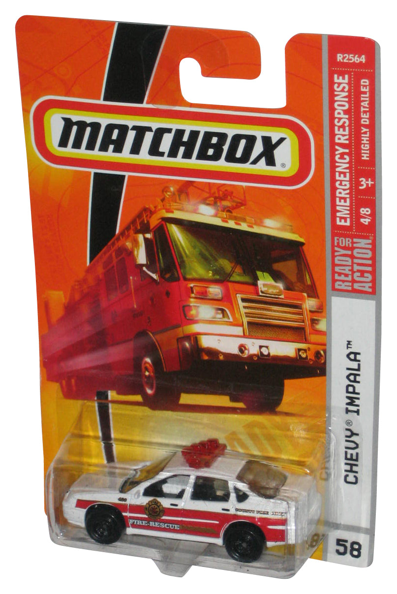Matchbox Emergency Response 4/8 (2008) Fire Rescue Chevy Impala Toy Car #58
