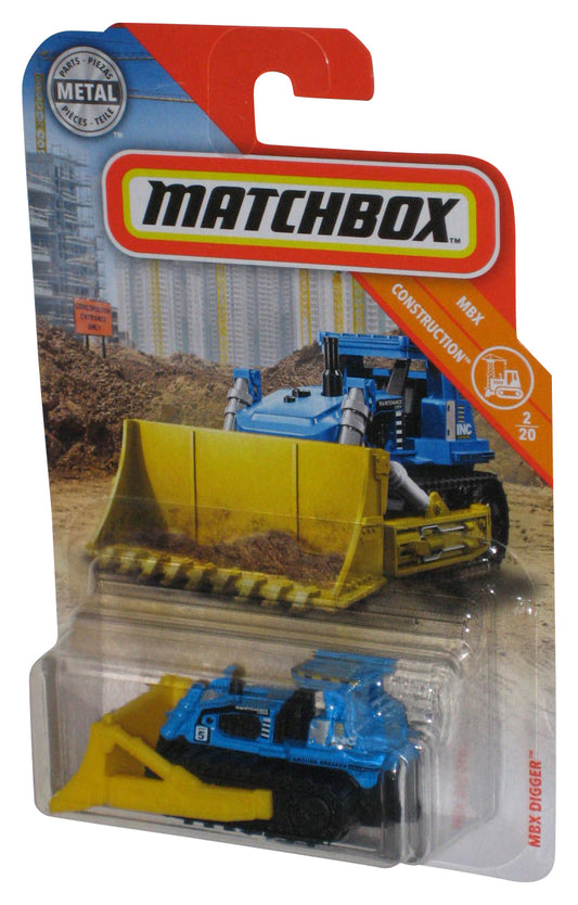 Matchbox MBX Construction 2/20 (2019) Blue Digger Bulldozer Toy Vehicle 30/100