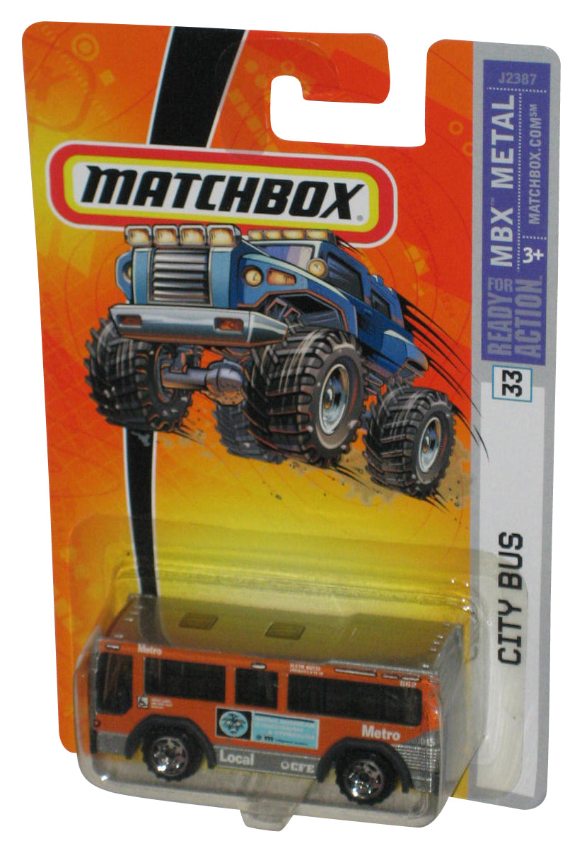 Matchbox MBX Metal (2005) Orange City Bus Metro Toy #33
