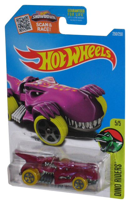 Hot Wheels Showdown Dino Riders 5/5 (2015) Purple T-Rextroyer Toy Car 250/250