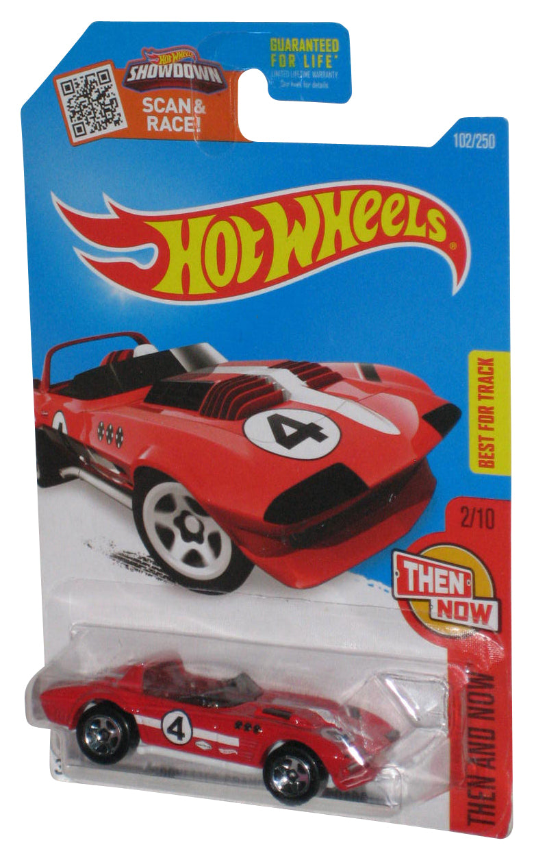 Hot Wheels Then And Now 2/10 (2015) Red Corvette Grand Sport Roadster Toy Car 102/250