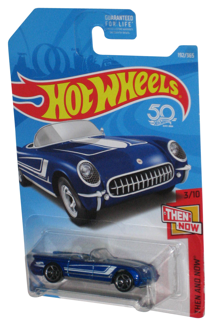 Hot Wheels Then And Now 3/10 (2017) Blue '55 Corvette Toy Car 192/365