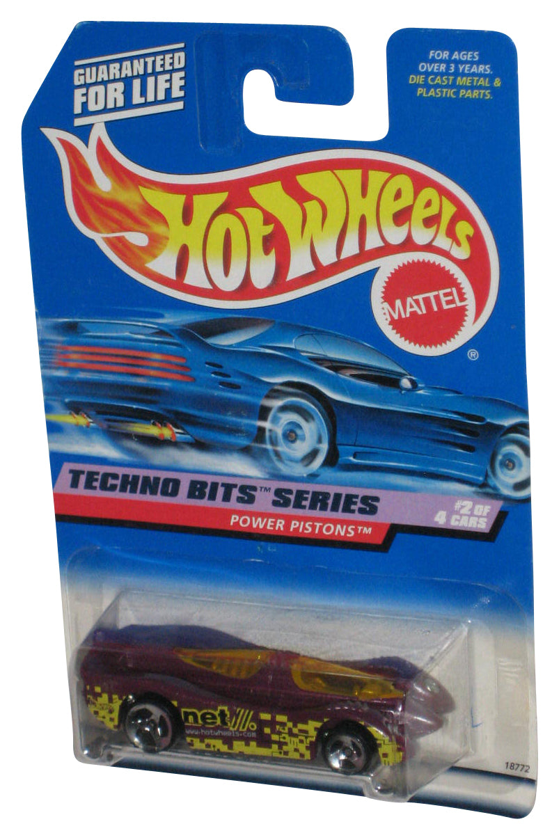 Hot Wheels Techno Bits Series 2/4 (1997) Purple Power Pistons Toy Car #690