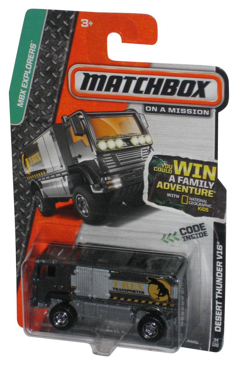 Matchbox MBX Explorers (2013) Grey Desert Thunder V16 Toy Truck #34/120