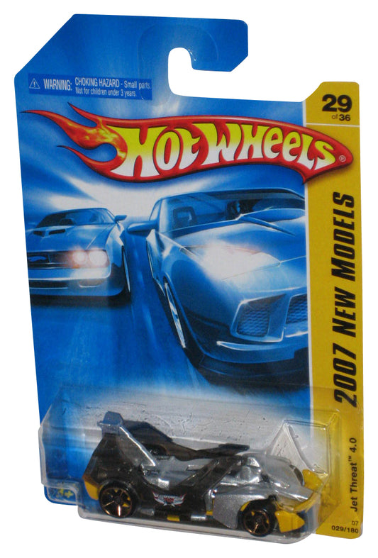 Hot Wheels 2007 New Models Jet Threat 4.0 Silver & Yellow Toy Car 029/36
