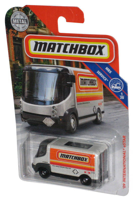 Matchbox MBX Road Service (2018) White '09 International eStar Toy Truck 1/20 - (Cracked Plastic)