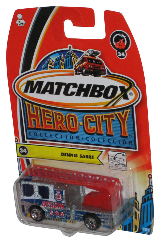 Matchbox Hero City Collection (2003) Dennis Sabre Silver Toy Vehicle #34