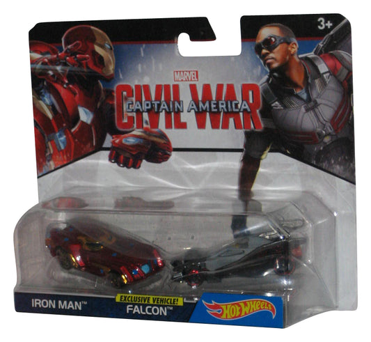 Marvel Captain America Civil War Iron Man & Falcon Hot Wheels Toy Car Exclusive Set 2-Pack