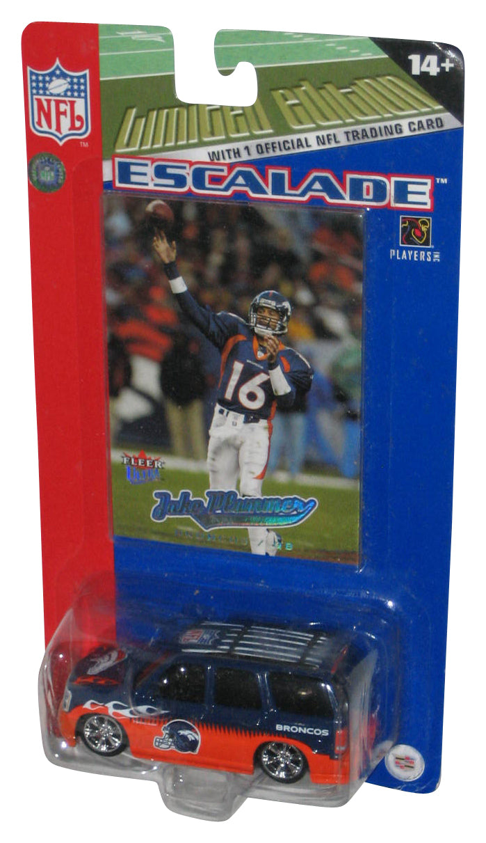 NFL Football Jake Plummer Broncos Blue & Orange Fleer Cadillac Escalade Toy Car w/ Trading Card
