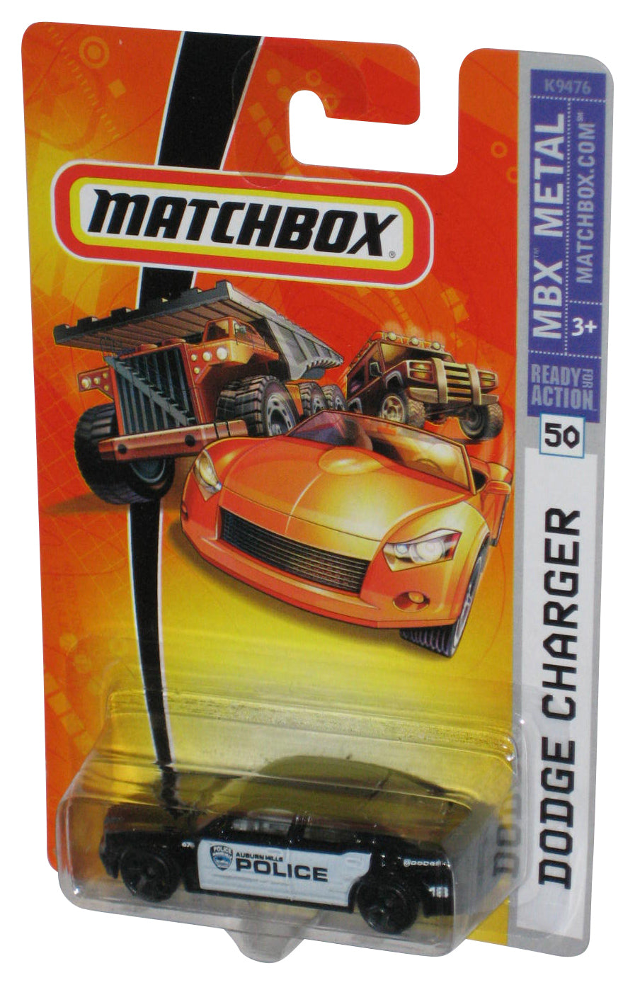Matchbox MBX Metal (2007) Dodge Charger Police Toy Car #50