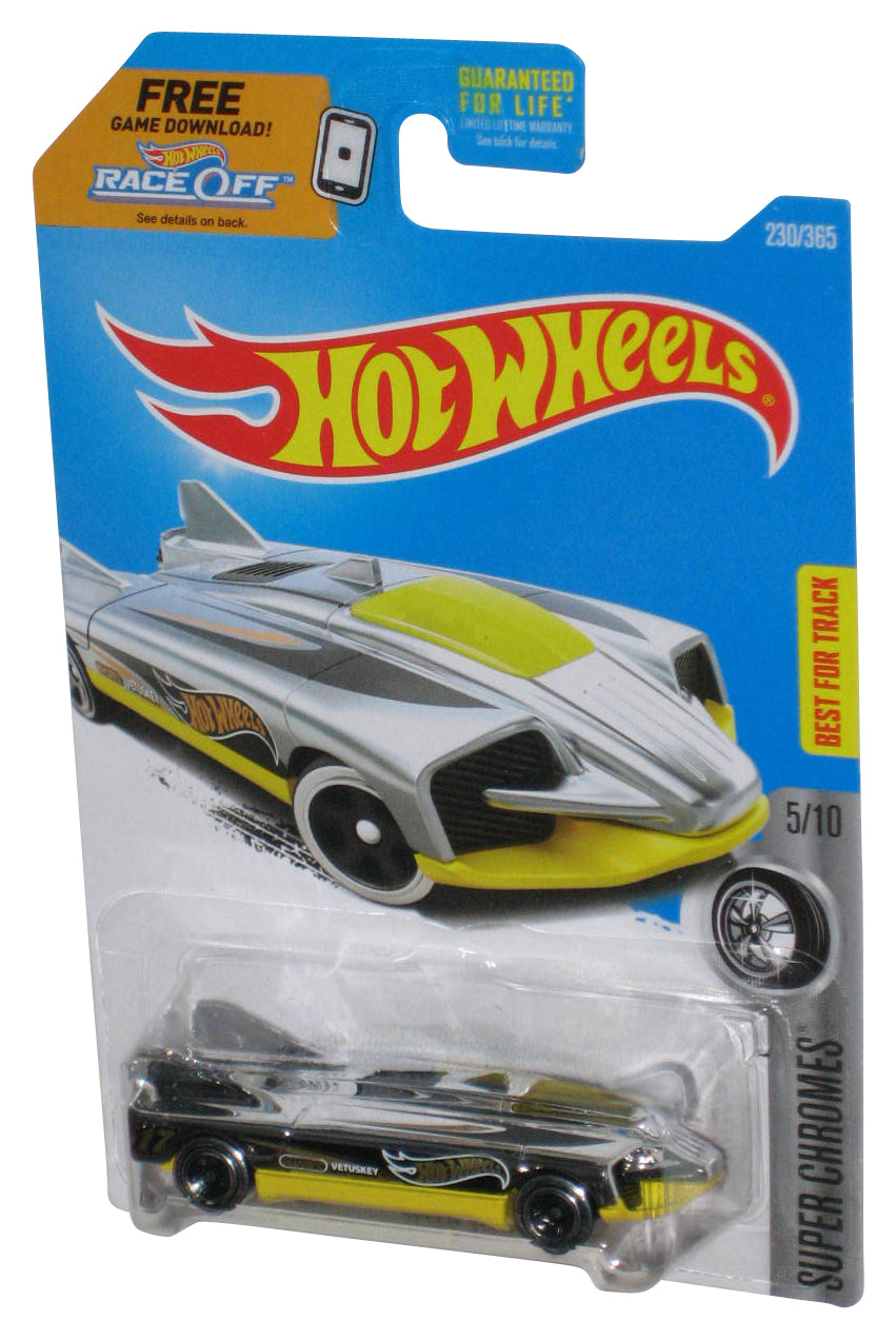 Hot Wheels Super Chromes 5/10 (2015) Silver & Yellow Speed Slayer Toy Car 230/365