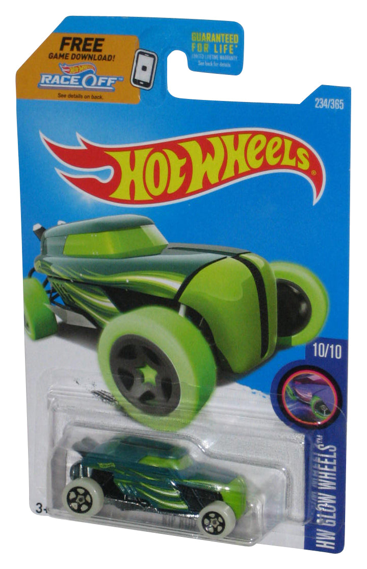Hot Wheels HW Glow Wheels 10/10 (2015) Green Rip Rod Toy Car 234/365