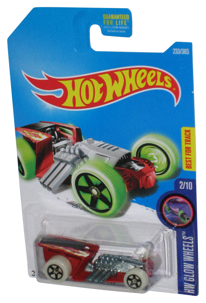 Hot Wheels HW Glow Wheels 2/10 (2015) Red Z-Rod Toy Car 233/365