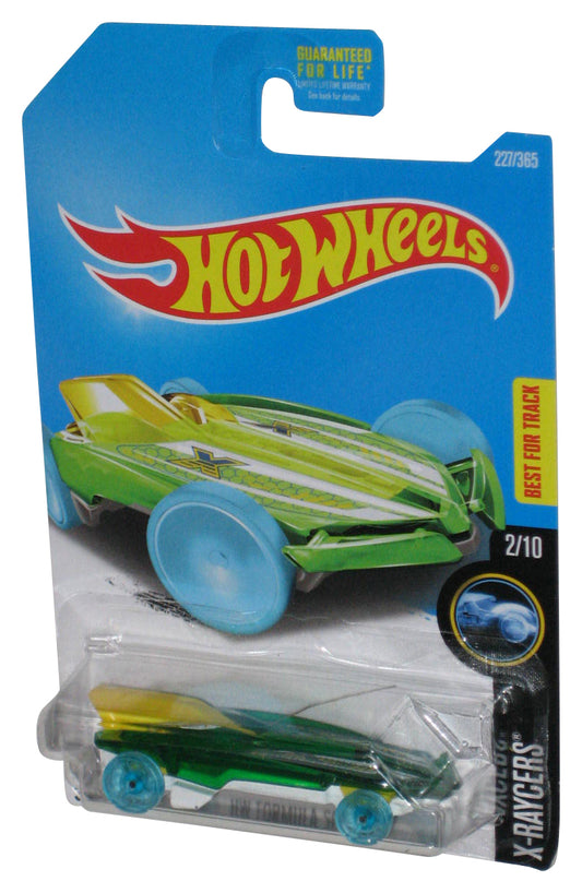 Hot Wheels X-Raycers 2/10 (2015) Green HW Formula Solar Toy Car 227/365
