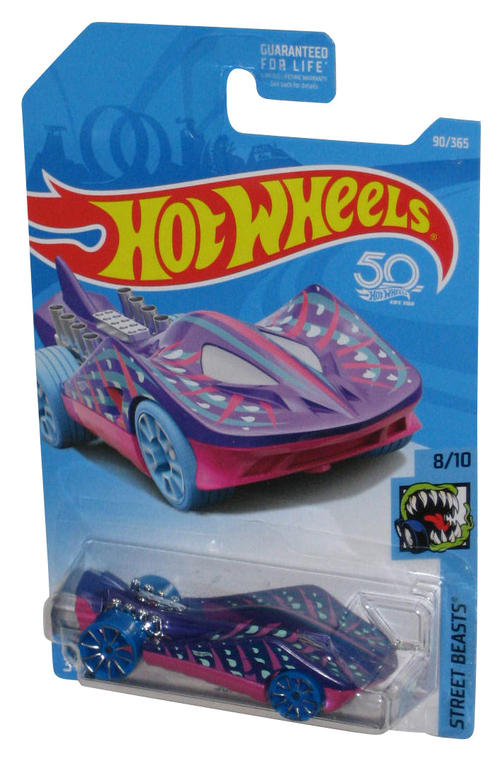 Hot Wheels Street Beasts 8/10 (2017) Pink & Purple Super Stinger Toy Car 90/365