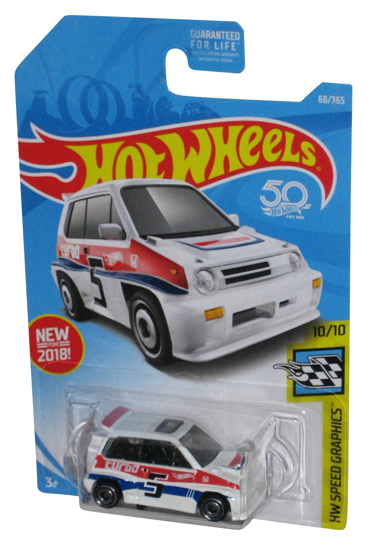 Hot Wheels HW Speed Graphics 10/10 (2018) White '85 City Turbo II Toy Car 68/365