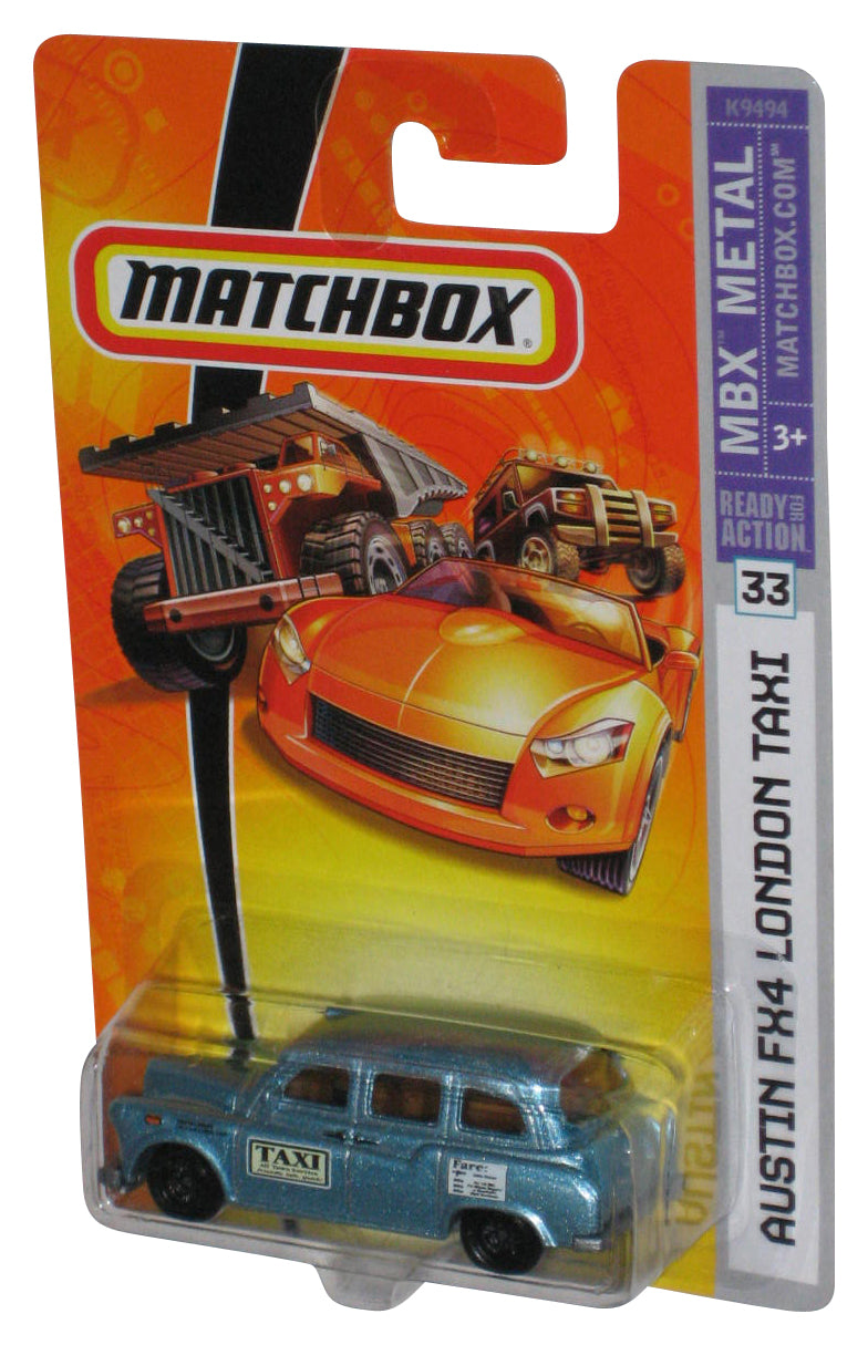 Matchbox MBX Metal (2007) Blue Austin FX4 London Taxi Toy Car #33