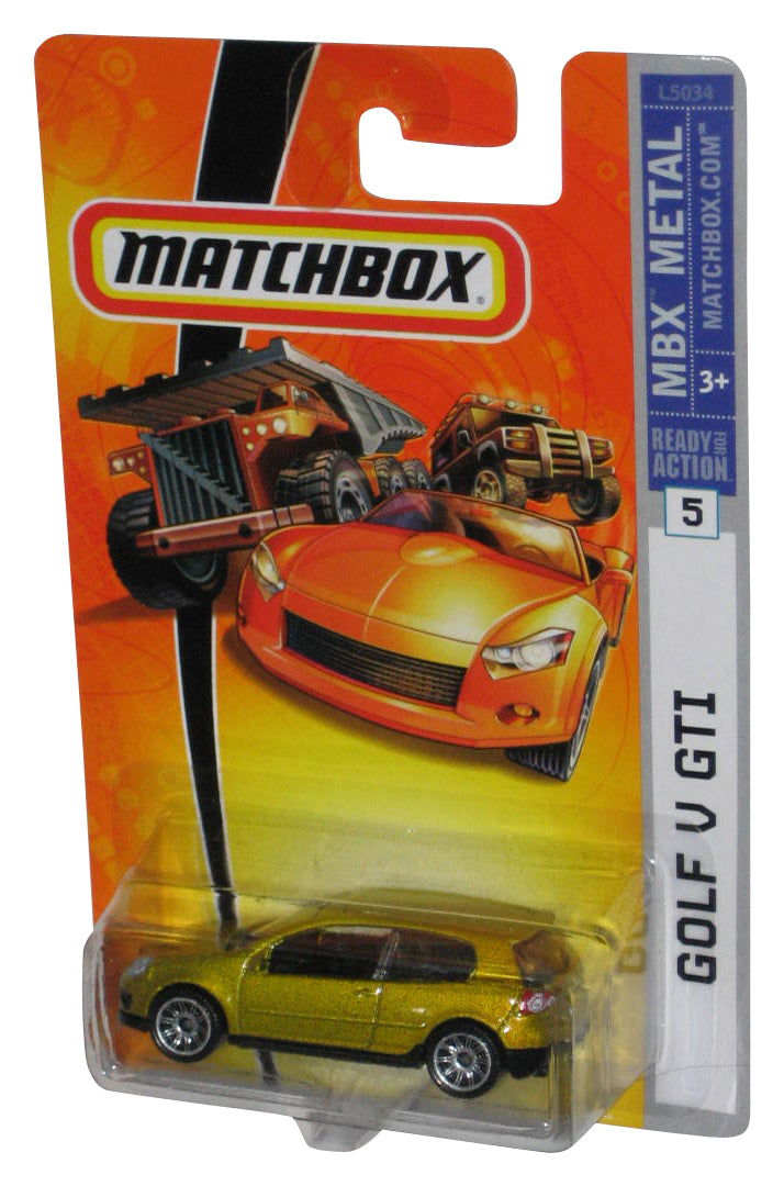 Matchbox MBX Metal (2007) Mattel Gold Golf V GTI Toy Car #5 - (Small Dent)