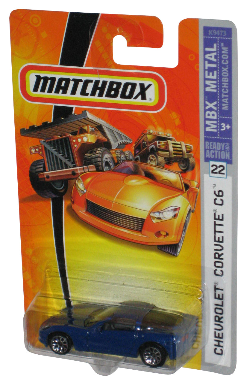 Matchbox MBX Metal (2006) Blue Chevrolet Corvette C6 Toy Car #22