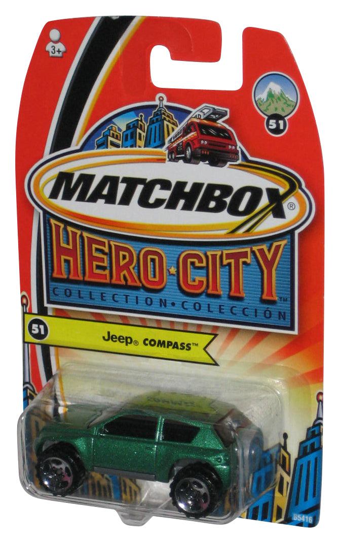 Matchbox Hero City Collection (2003) Green Jeep Compass Toy Vehicle #51