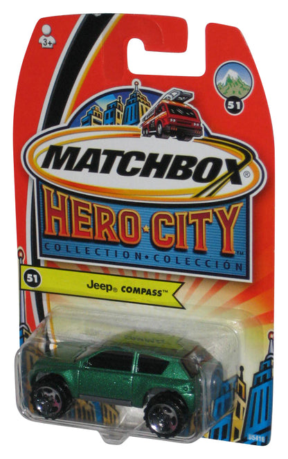 Matchbox Hero City Collection (2003) Green Jeep Compass Toy Vehicle #51