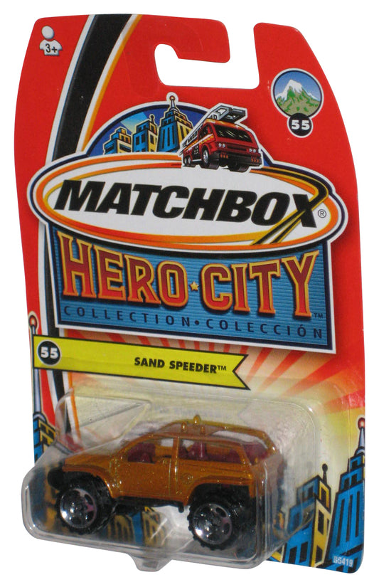 Matchbox Hero City Collection (2003) Gold Sand Speeder Toy Car #55
