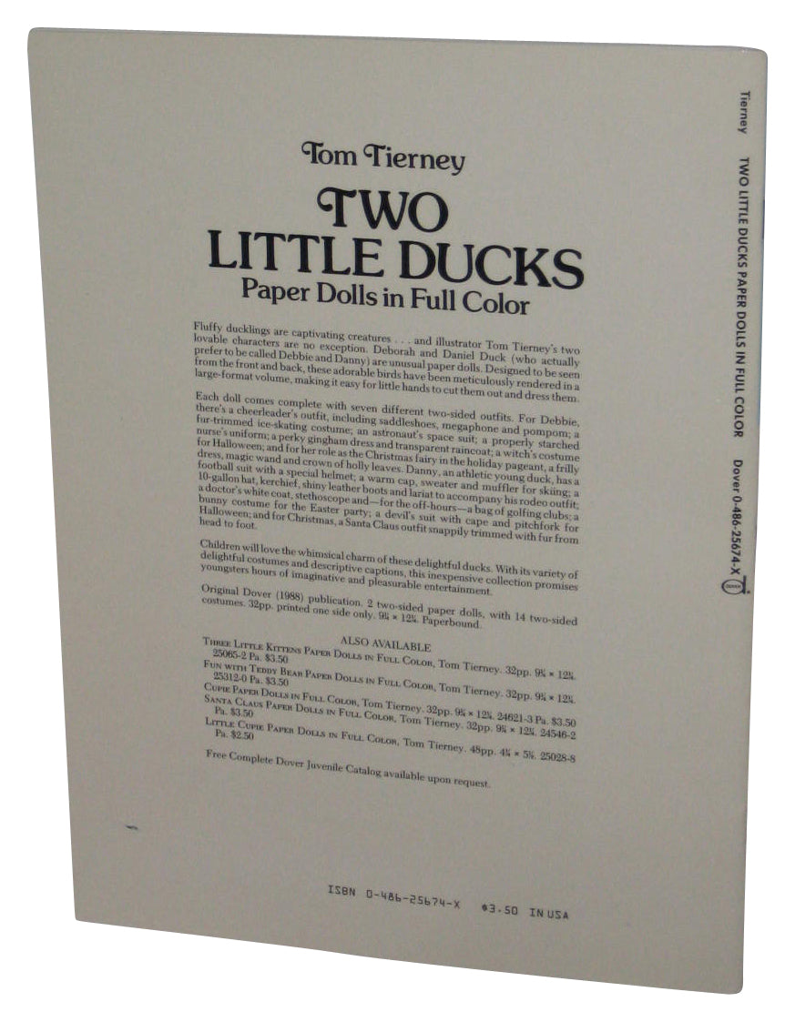 Tim Tierney Two Little Ducks Paper Dolls In Full Color Dover Paperback Book