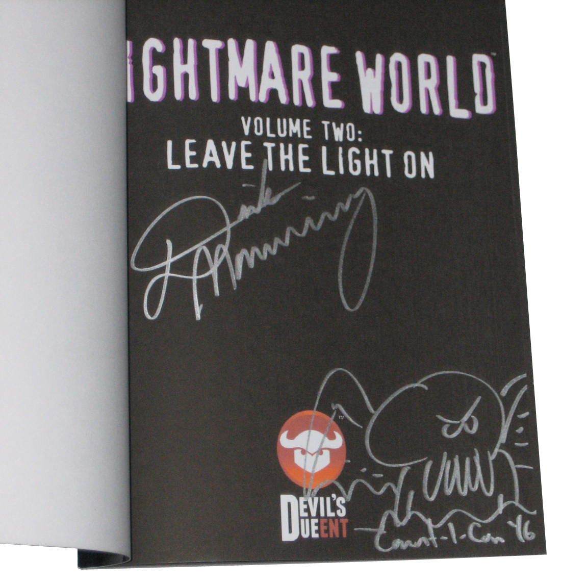 Nightmare World Vol. 2 Leave The Light On (2010) Paperback Book - (Signed)