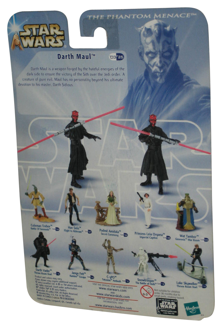 Star Wars The Phantom Menace (2003) Darth Maul Theed Hanger Duel Figure