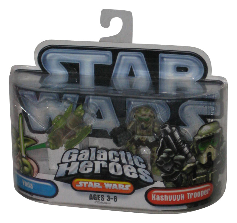 Star Wars Galactic Heroes (2006) Hasbro Yoda & Kashyyyk Trooper Figure Set