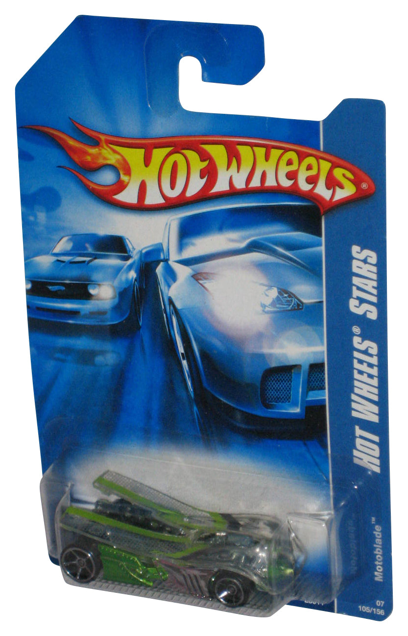 Hot Wheels Track Stars 5/12 Motoblade (2007) Mattel Yellow Car 105/156