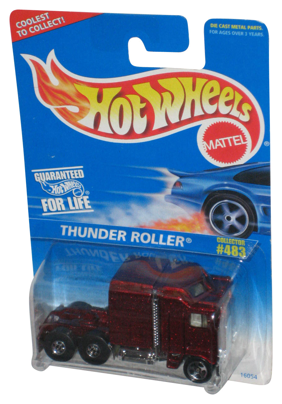 Hot Wheels Thunder Roller (1995) Mattel Red Die-Cast Toy Truck #483