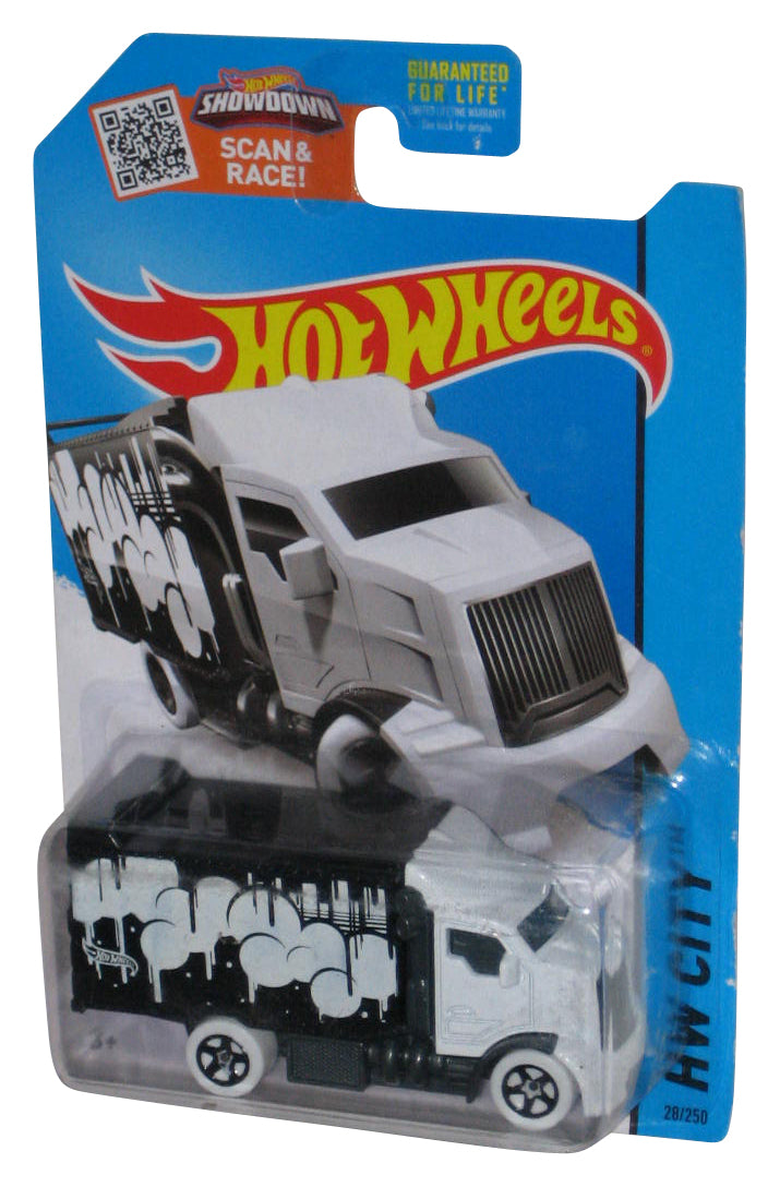 Hot Wheels HW City (2013) Black & White Hiway Hauler 2 Box Truck 28/250