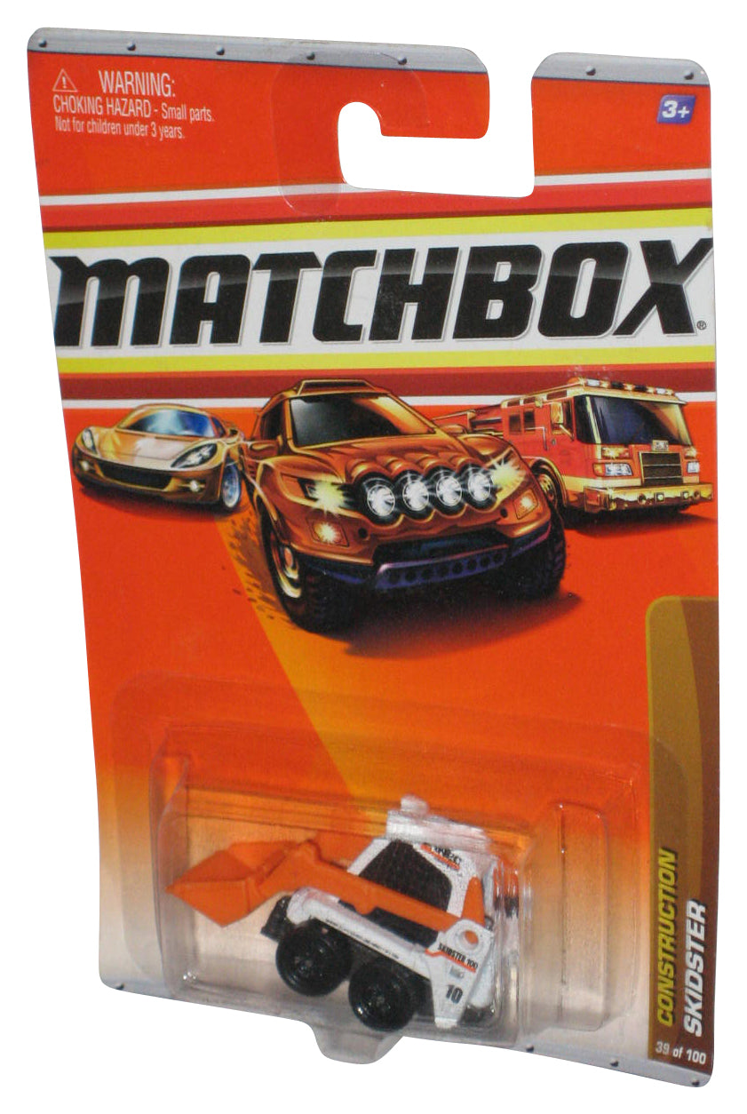 Matchbox Construction (2009) White & Orange Skidster Toy 39/100