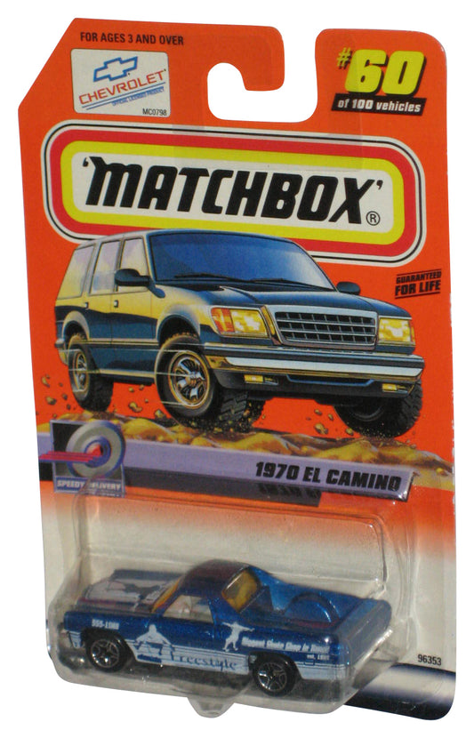 Matchbox 1970 El Camino (1999) Mattel Speedy Delivery Blue Toy Car #60/100