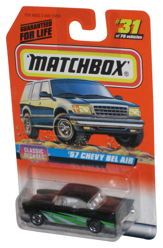 Matchbox Classic Decades (1997) '57 Chevy Bel Air Black & Green Toy Car #31/75