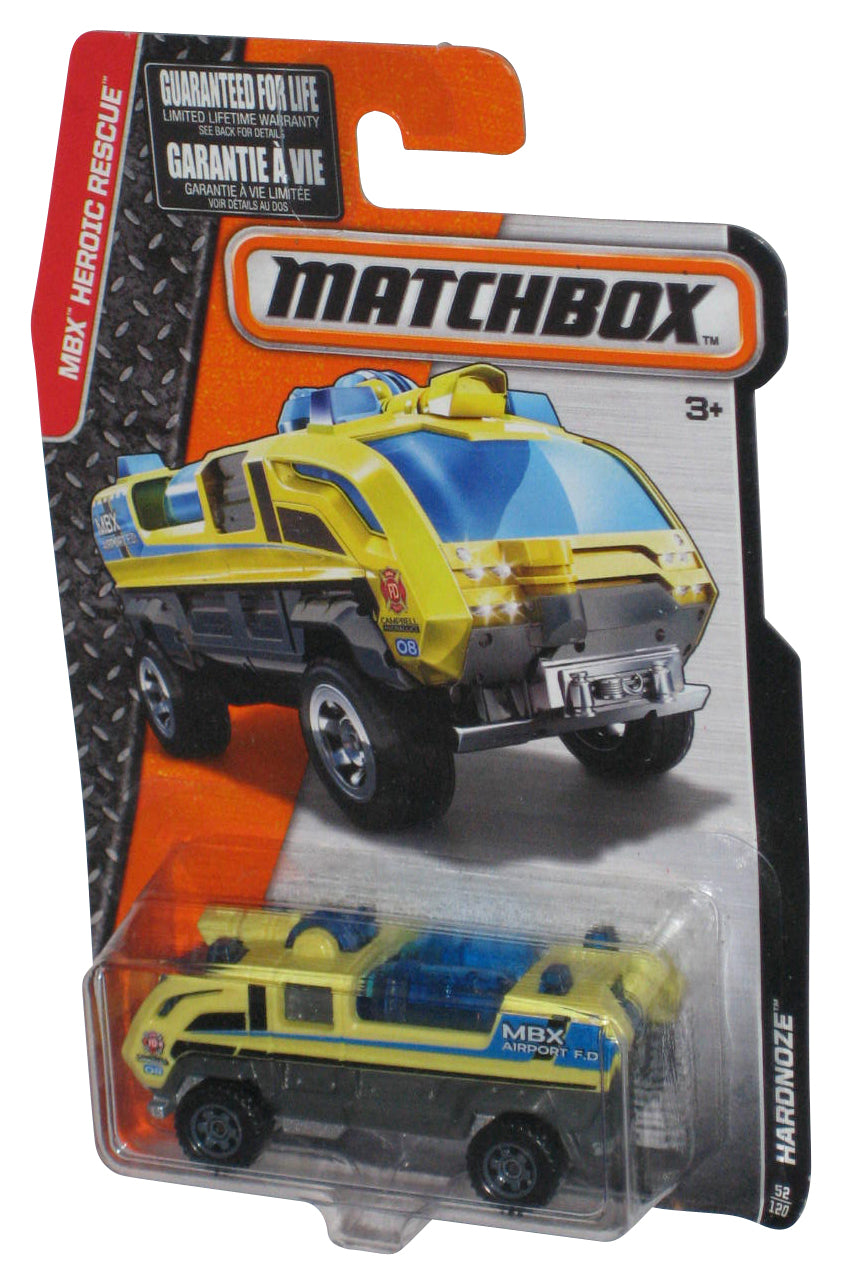 Matchbox MBX Heroic Rescue (2015) Hardnoze Airport F.D. Yellow Toy Vehicle #52/120