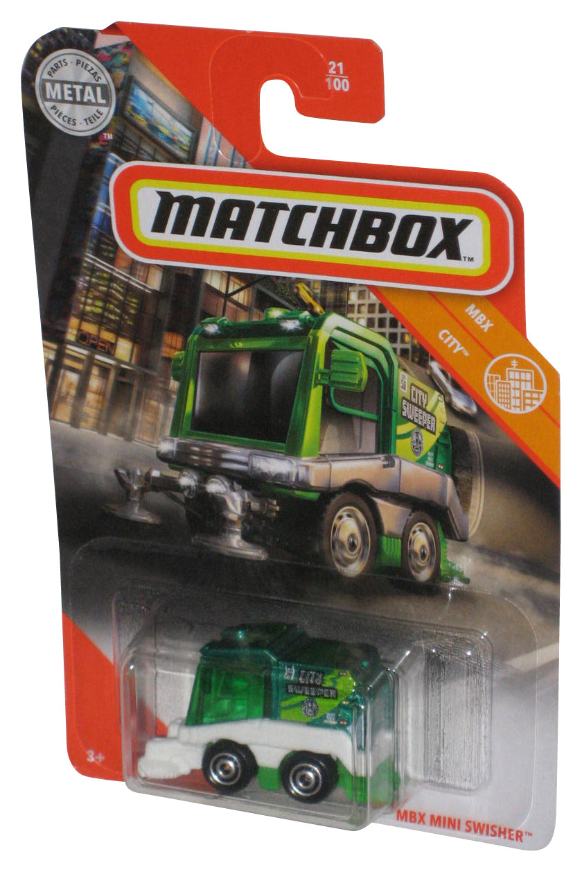 Matchbox MBX City Mini Swisher (2019) Green Metal Toy Car 21/100