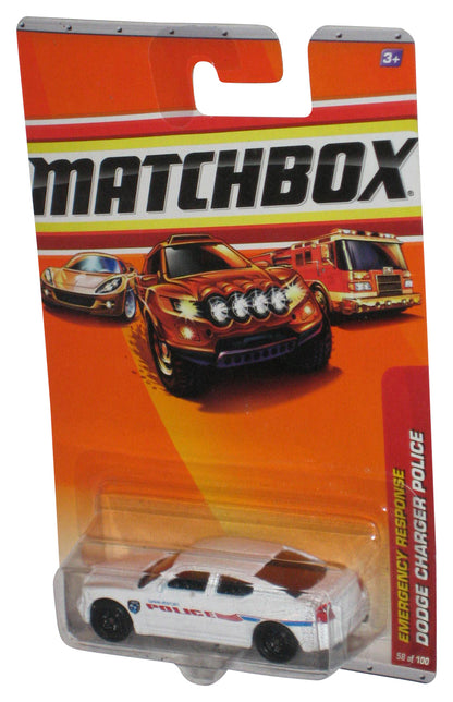 Matchbox Emergency Response (2009) White Shreveport Police Dodge Charger Car 58/100