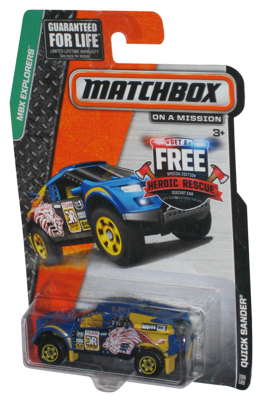 Matchbox MBX Explorers (2014) Blue Quick Sander Toy Car 106/120